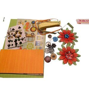 Bo Bunny Lemonade Stand Embellishment Set Scrapbooking Ephemera Bundle Paper But